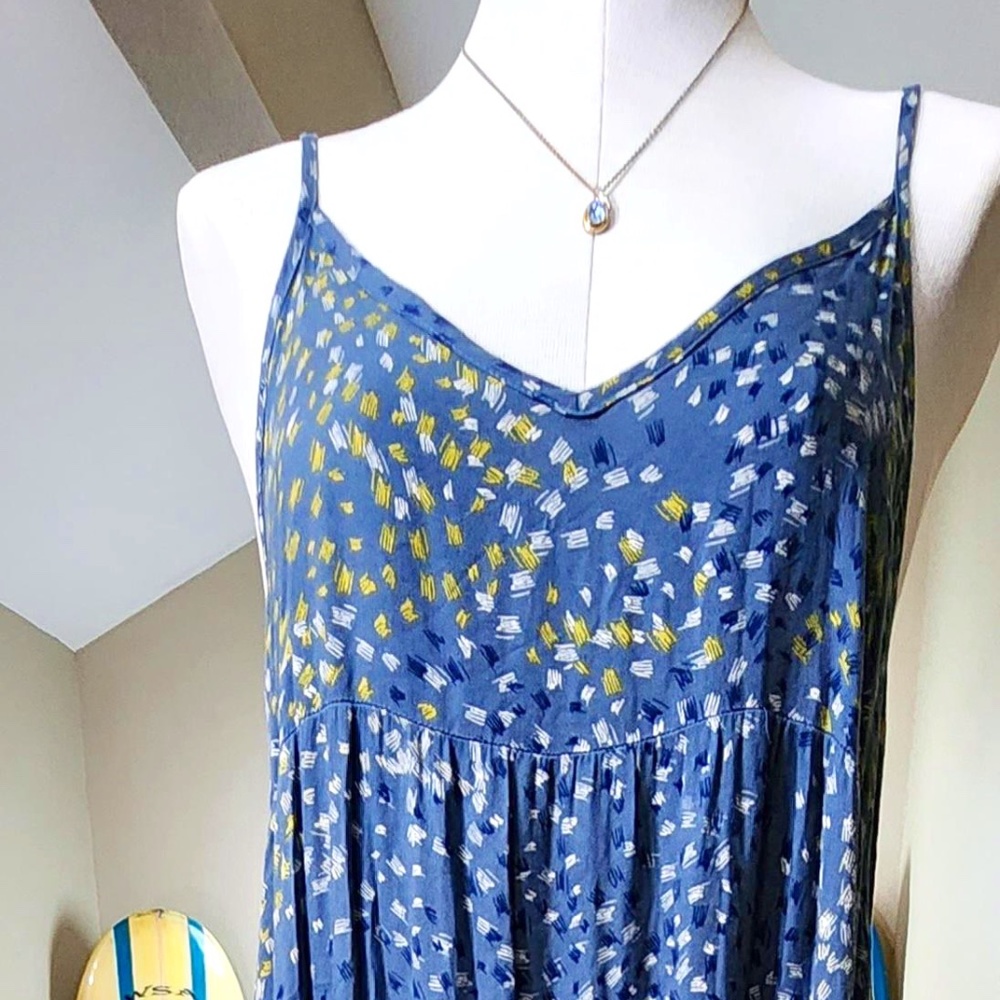 Women's Mahina Spaghetti Strap Floral Print Shift Maxi Dress Size Large